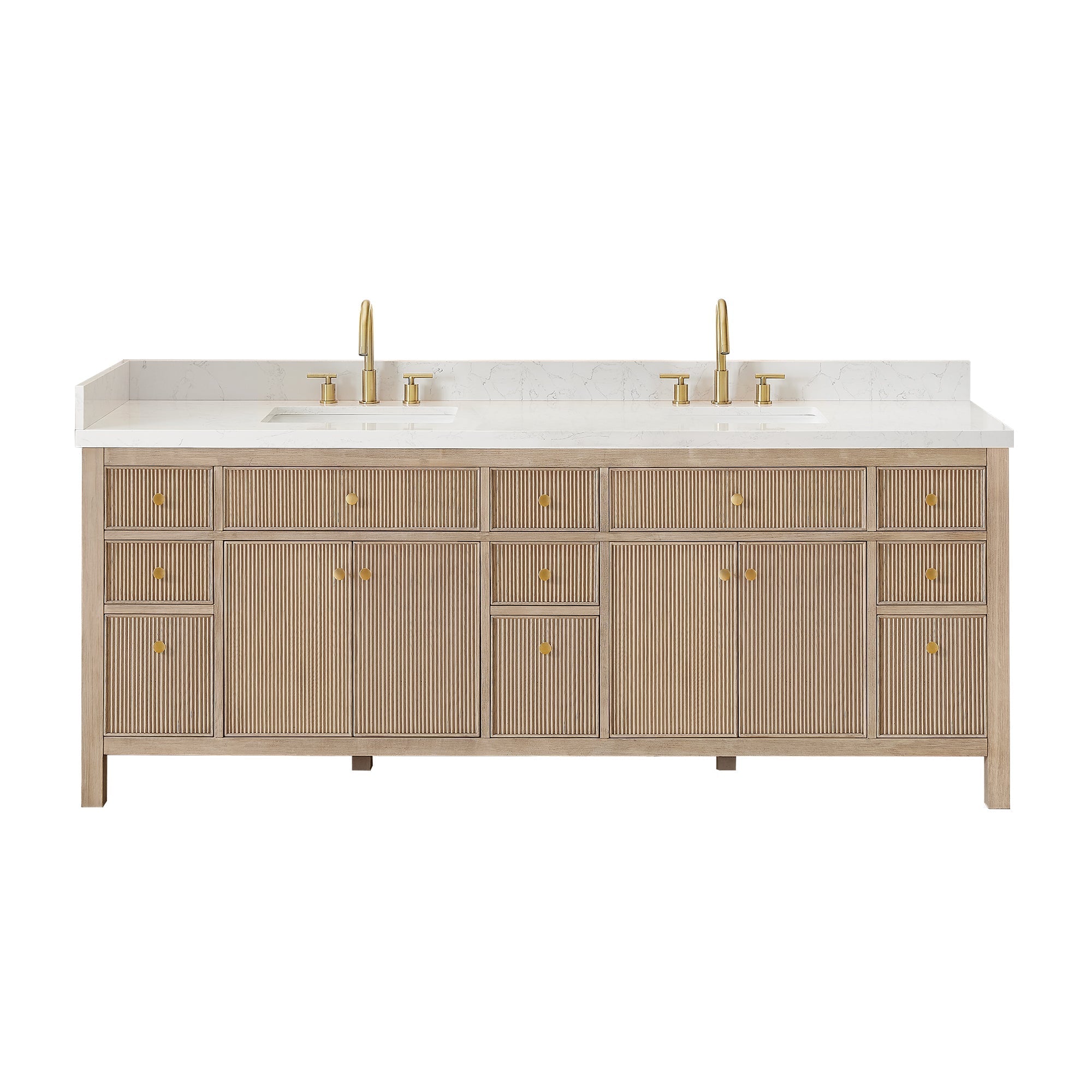 Altair Designs Cerrito 84" double vanity with top - 567084-NK-GW-NM