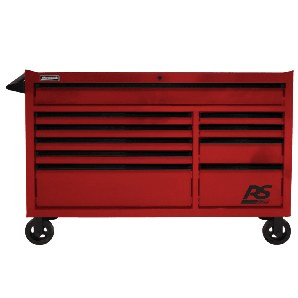 Homak  54" RS Pro 10 Drawer Rolling Cabinet - BK04054010