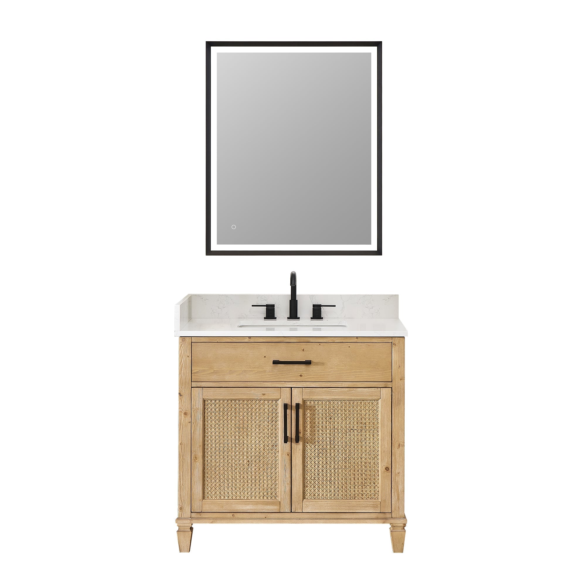 Altair Designs Salome 36"/48"/60"/72"/84" single/double vanity with top - 571036-WF-GW-NM