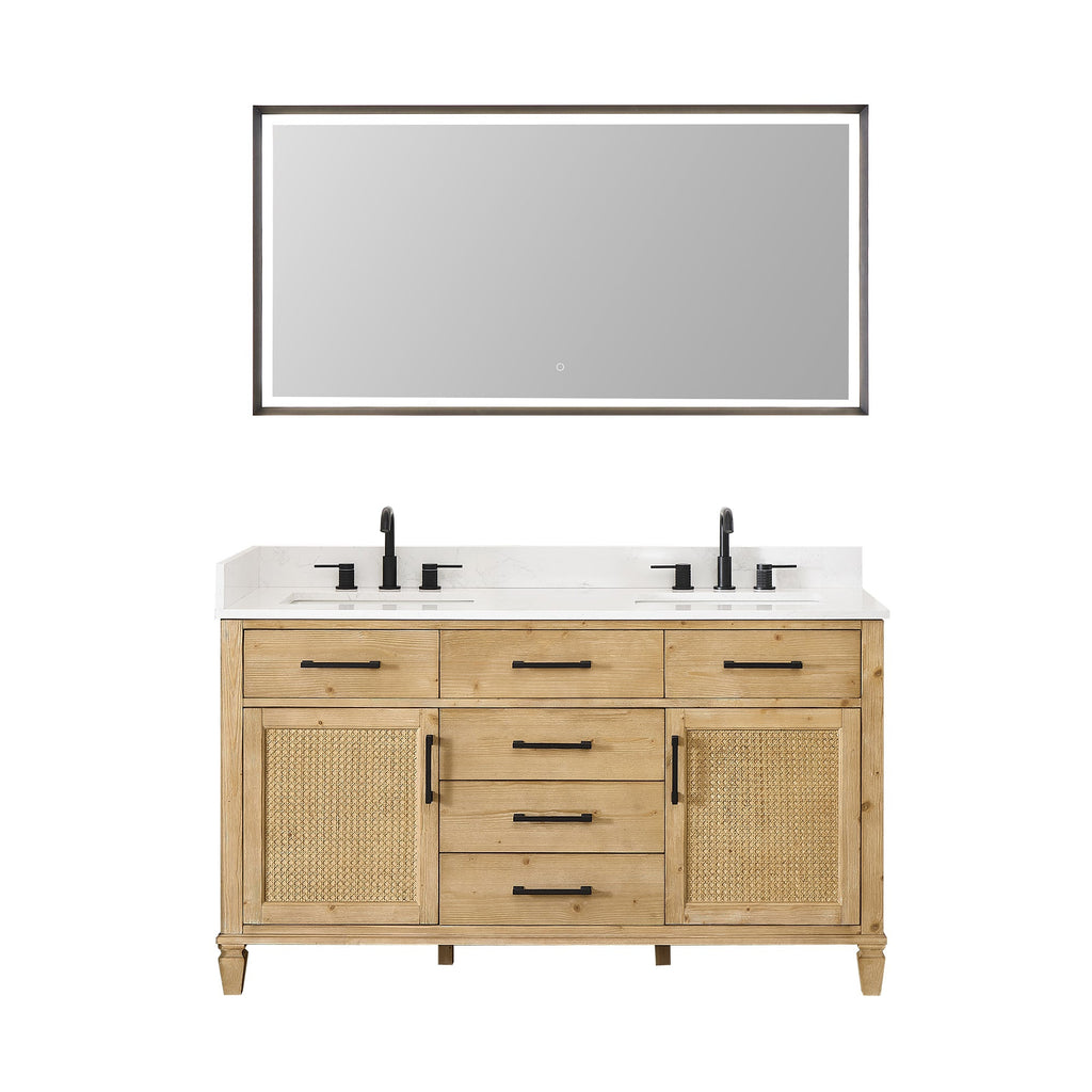 Altair Designs Salome 36"/48"/60"/72"/84" single/double vanity with top - 571036-WF-GW-NM