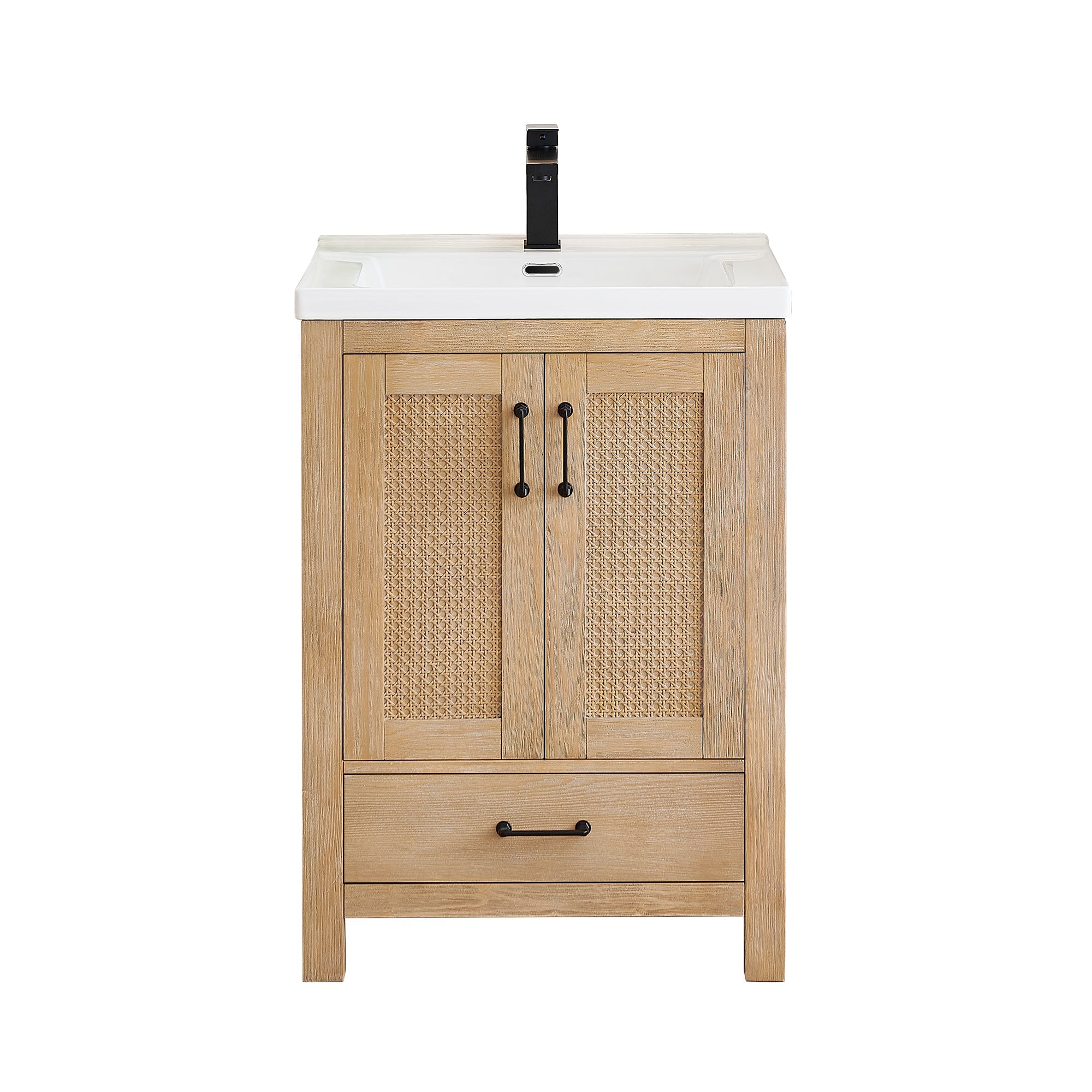 Altair Designs Bondi 24" single vanity with top - Altair Designs Siena 60" double vanity with top - 564060-LB-WH-NM