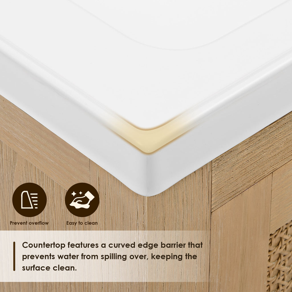 Altair Designs Bondi 24" single vanity with top - Altair Designs Siena 60" double vanity with top - 564060-LB-WH-NM
