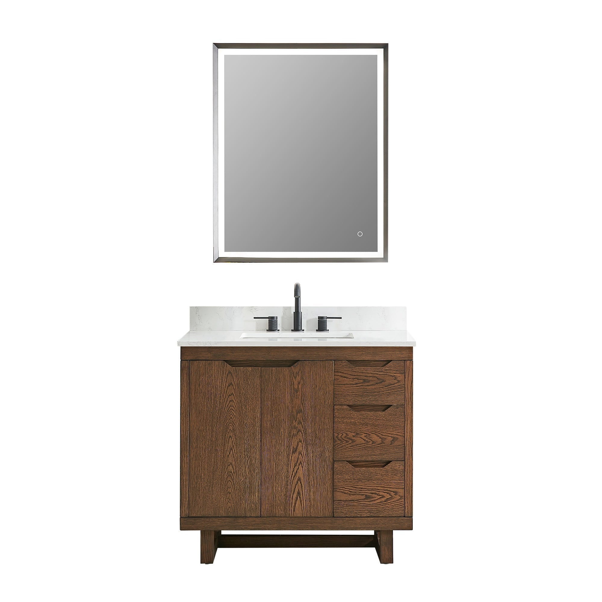 Altair Designs Mowry 36"/48"/60"/72" single/double vanity with top - 573036-BK-GW-NM Price