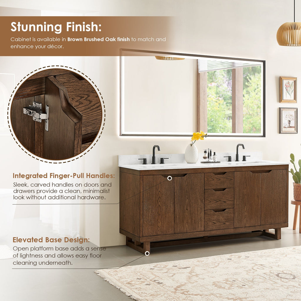 Altair Designs Mowry 36"/48"/60"/72" single/double vanity with top - 573036-BK-GW-NM Price