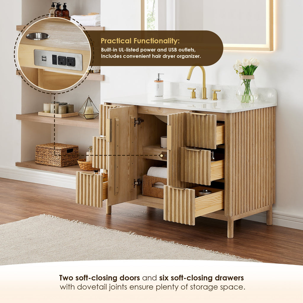 Altair Designs Sierra 48" single vanity with top - 575048-WL-GW-NM Price