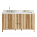 Altair Designs 60" double vanity with top - 575060-WL-GW-NM