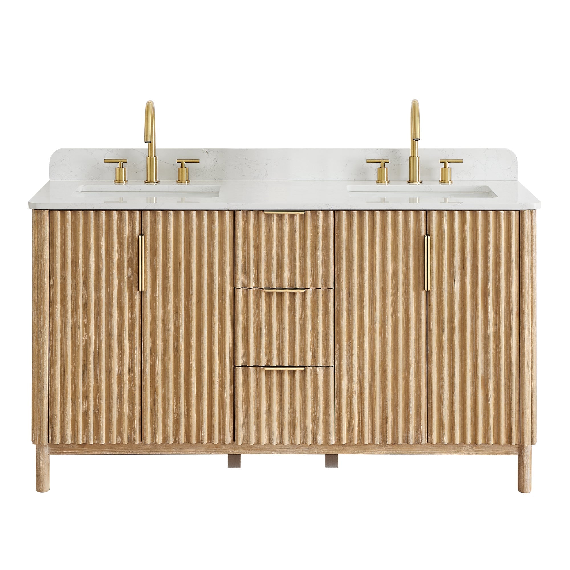 Altair Designs 60" double vanity with top - 575060-WL-GW-NM