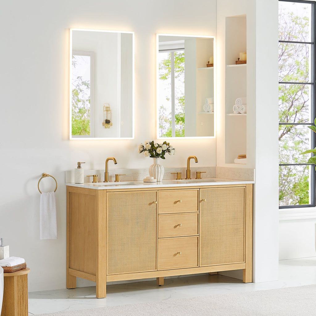 Altair Designs Cedar 36"/48"/60"/72" single/double vanity with top - 576036-NW-GW-NM