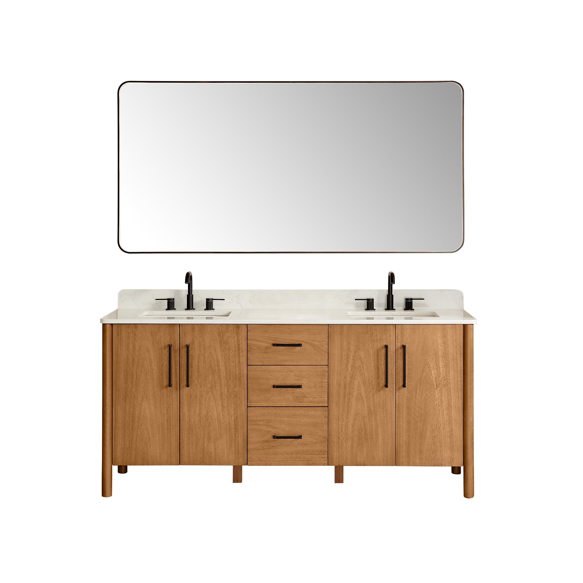 Altair Designs Velora 36"/48"/60"/72" single/double vanity with top - 578036-MB-GW-NM