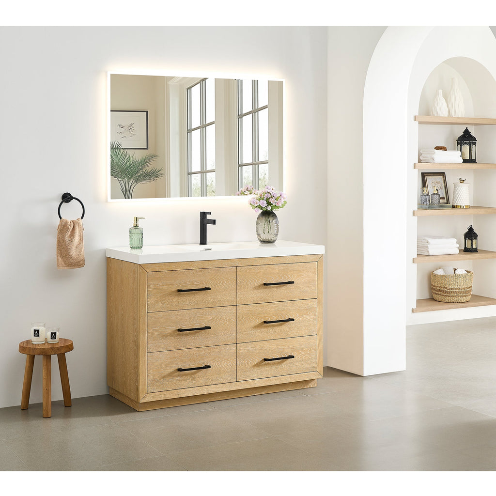 Altair Designs Sigrid 36"/48"/60"/72" single/double vanity with top - 579036-WO-WH-NM