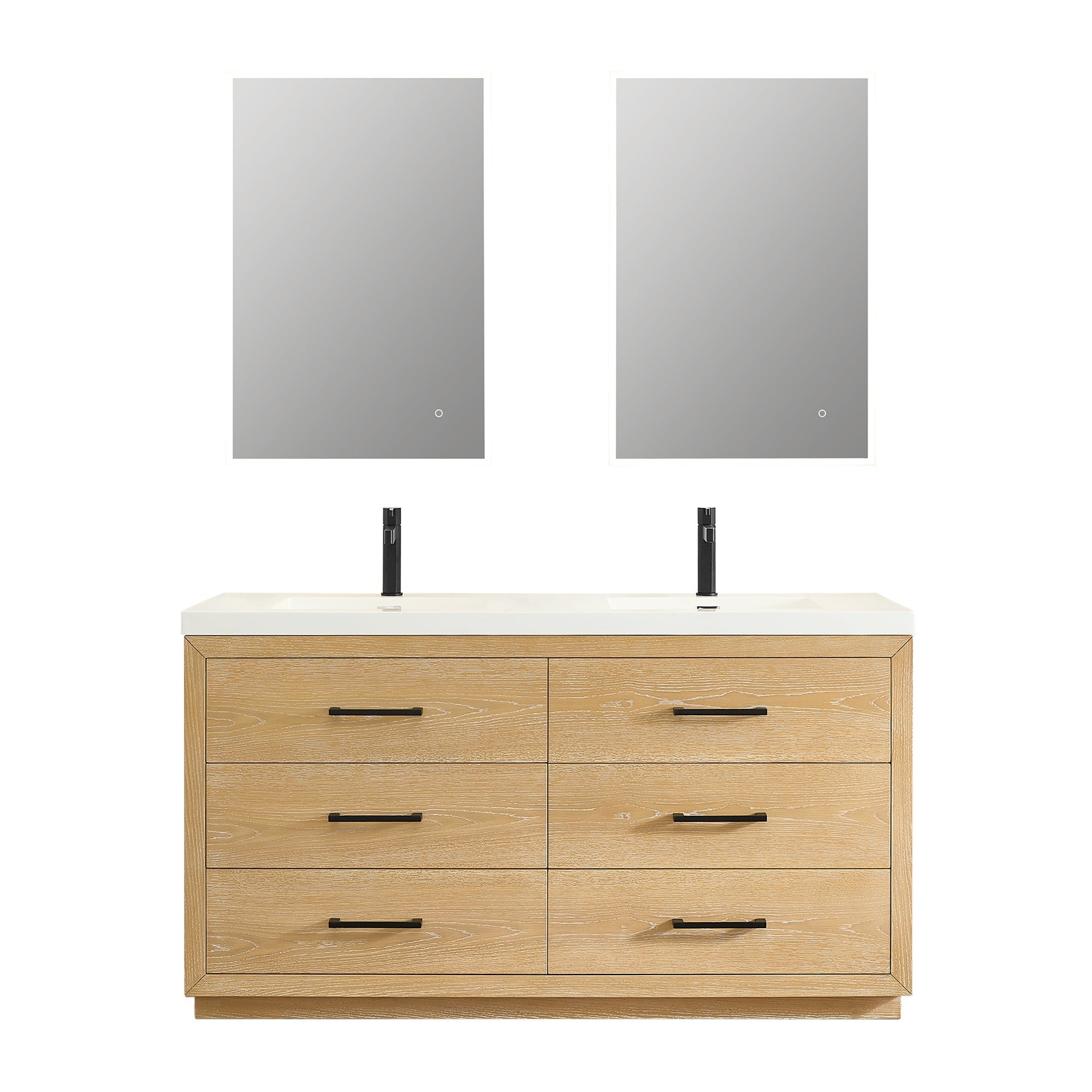 Altair Designs Sigrid 36"/48"/60"/72" single/double vanity with top - 579036-WO-WH-NM