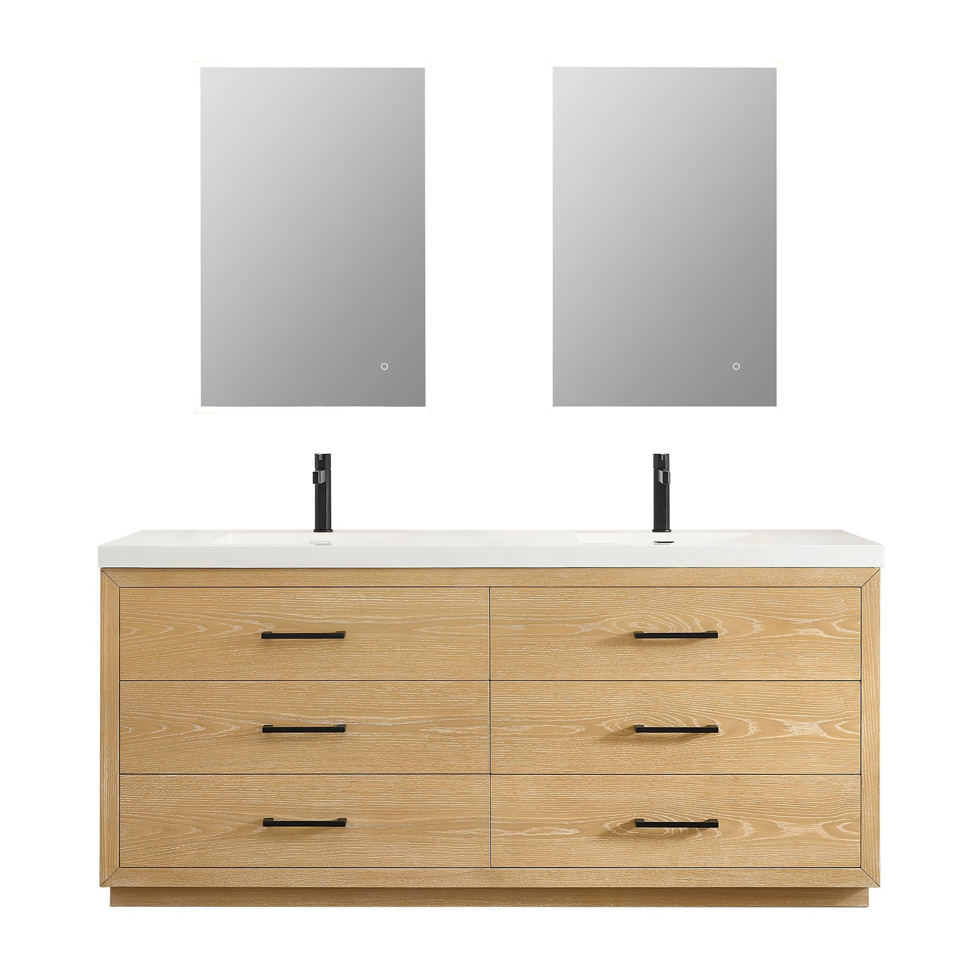 Altair Designs Sigrid 36"/48"/60"/72" single/double vanity with top - 579036-WO-WH-NM