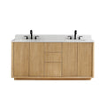 Altair Designs Clayton 72" double vanity with top - 580072-WL-GW-NM