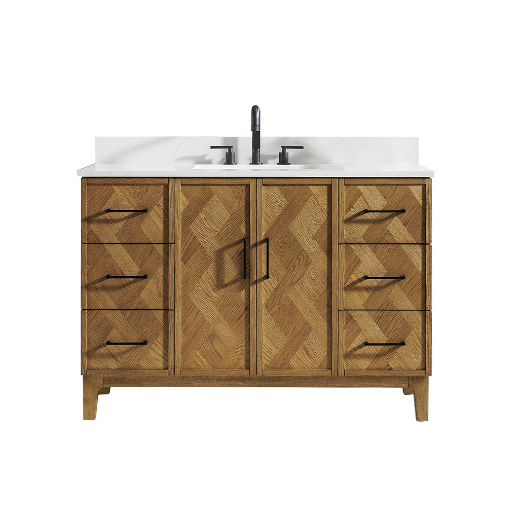 Altair Designs Clara 36"/48"/60"/72" single/double vanity with top - 587036-WB-CTQ-NM