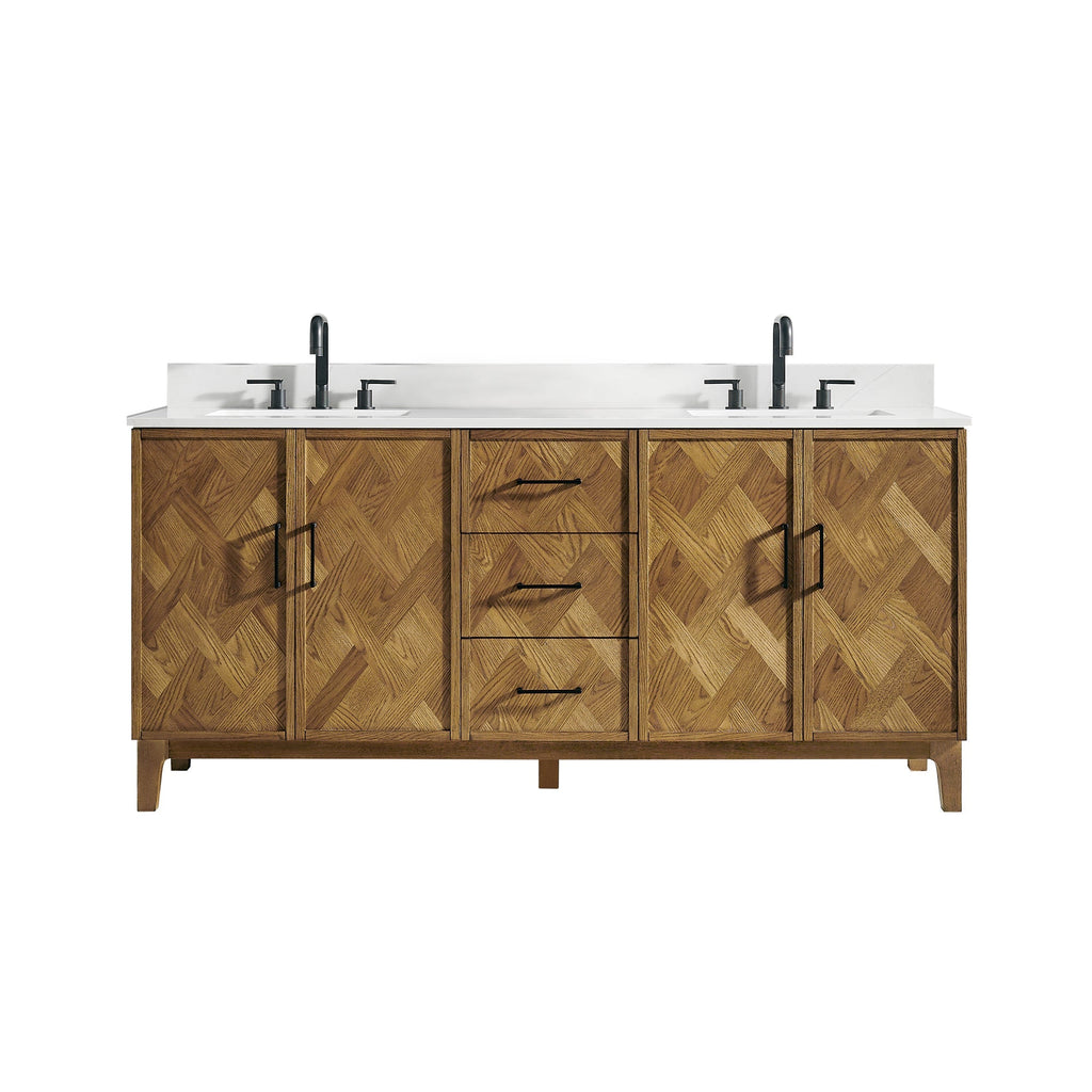 Altair Designs Clara 36"/48"/60"/72" single/double vanity with top - 587036-WB-CTQ-NM