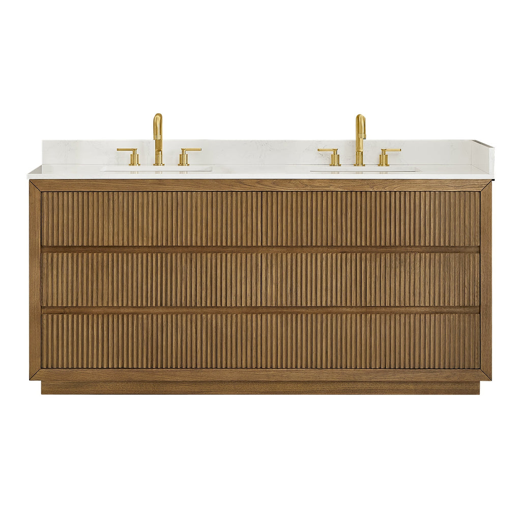 Altair Designs Navan 30"/36"/48"/60"/72" single/double vanity with top - 588030-WB-GW-NM