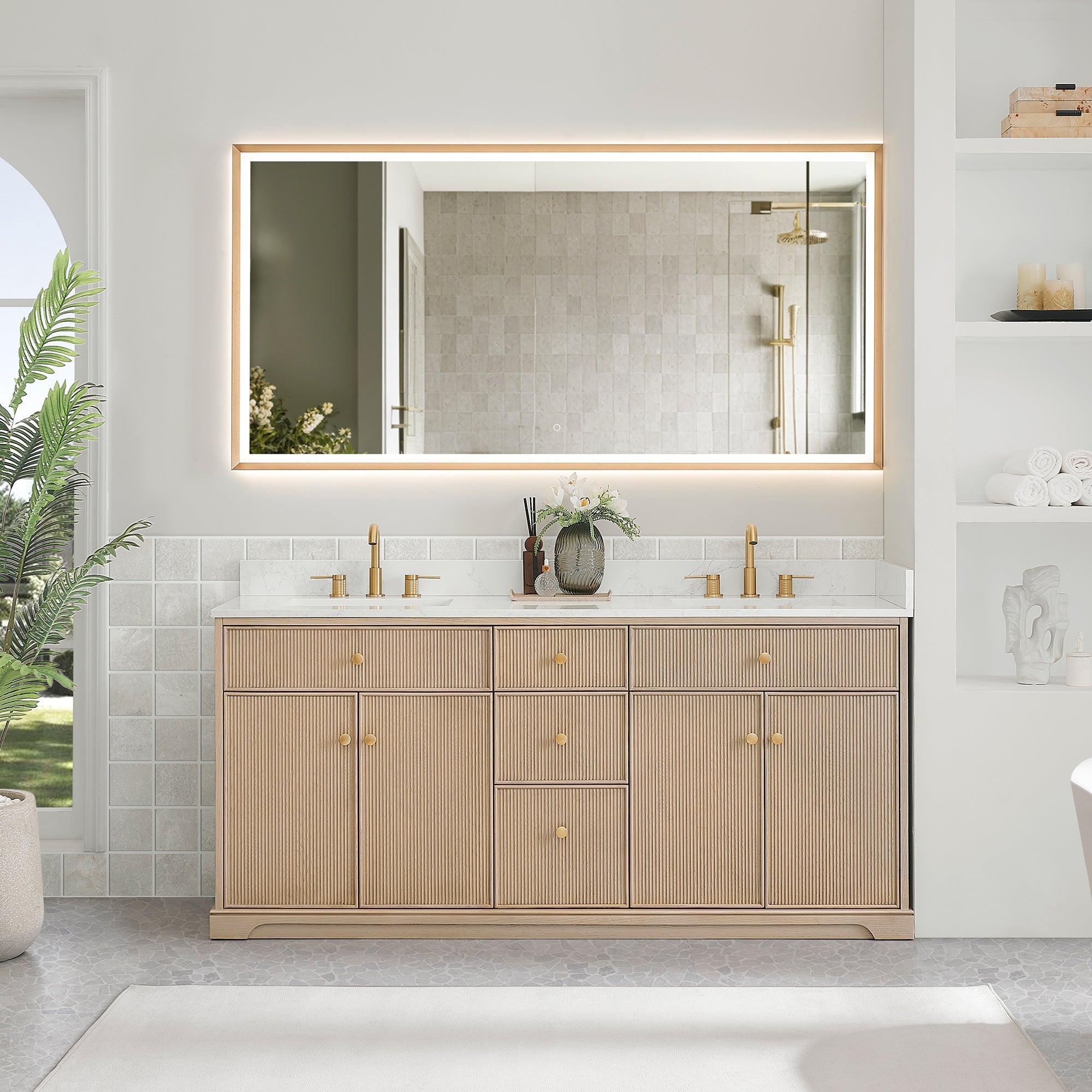 Altair Designs Barnett 36"/48"/60“/72" single/double vanity with top - 589036-NK-GW-NM