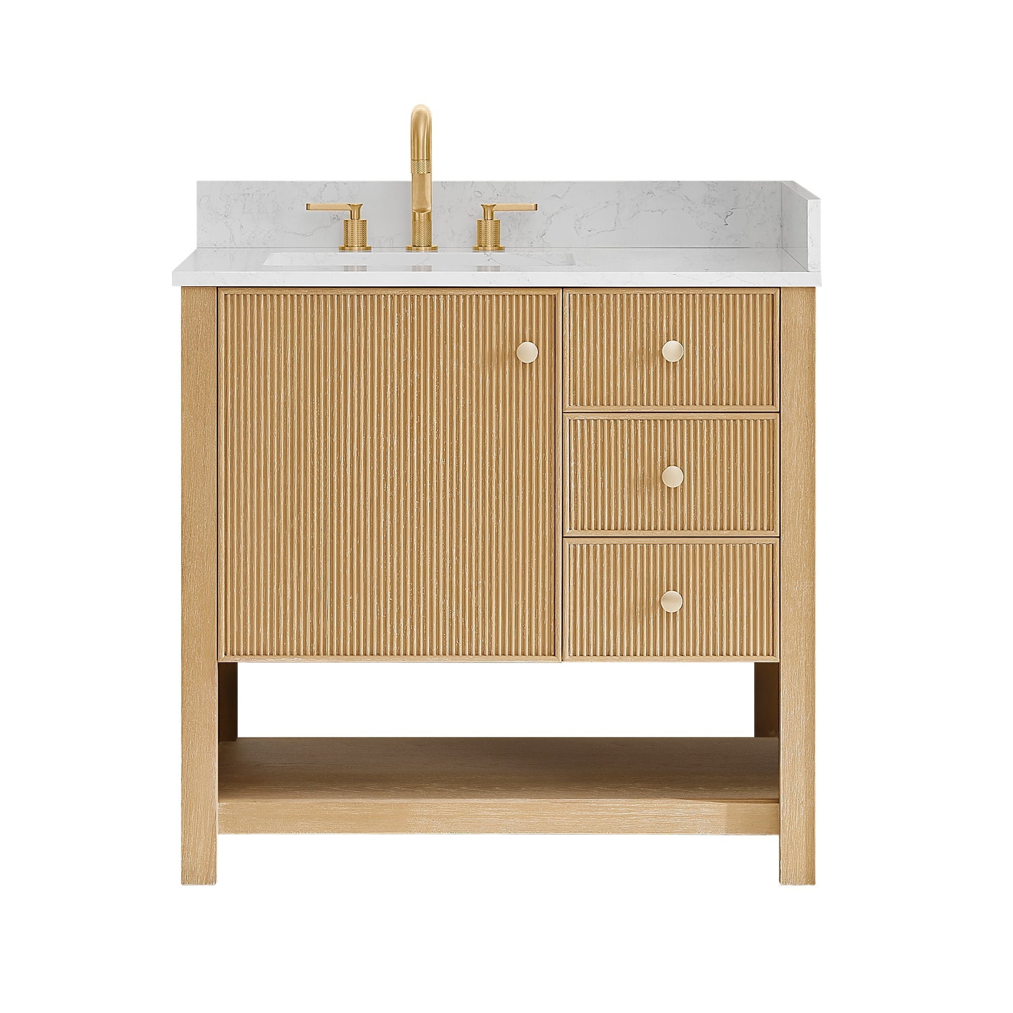 Altair Designs Cecil 36"/48"/60"/72" single/double vanity with top - 590036-WO-GW-NM