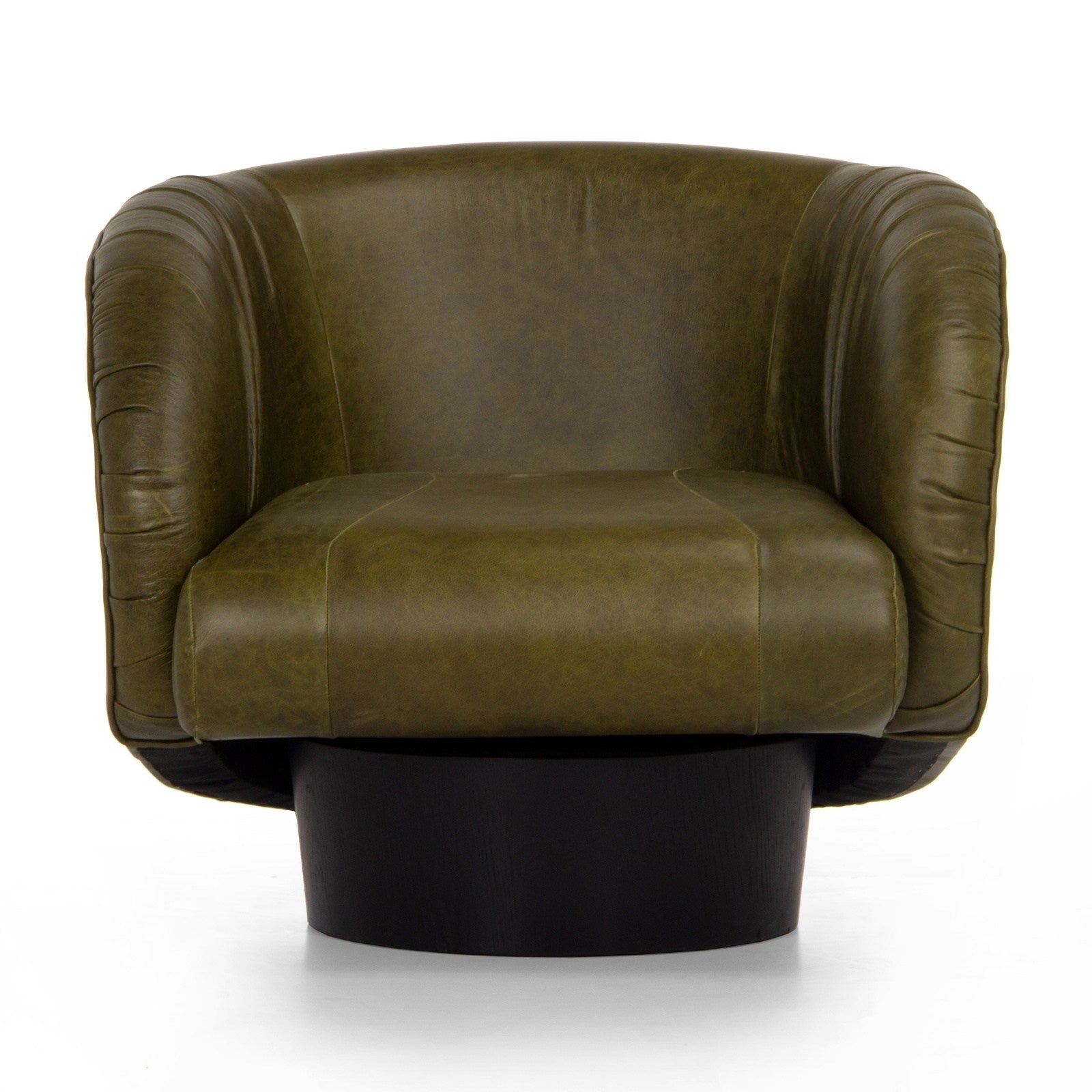Union Home Rotunda Chair - Green Leather  - LVR00677