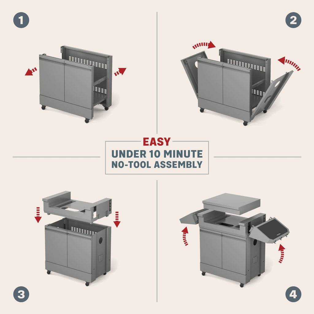 TYTUS Emberwood Grill and Prep Cart - TDT-GHS-XLCT
