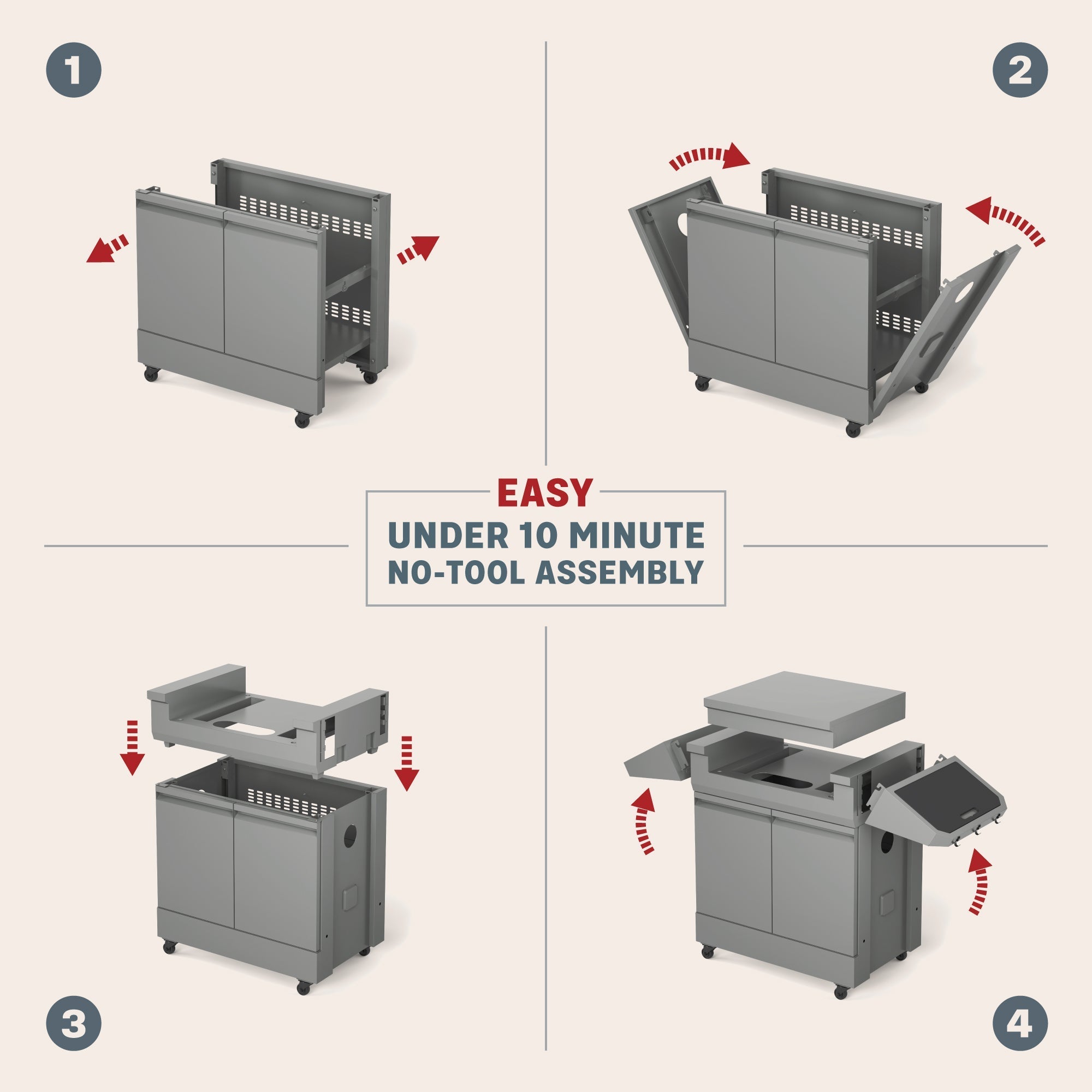 TYTUS Emberwood Grill and Prep Cart - TDT-GHS-XLCT