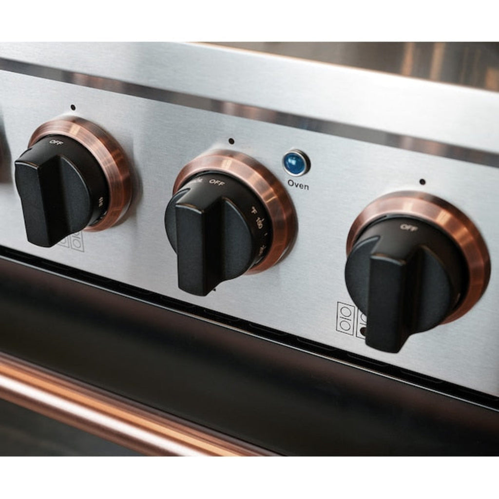 Kucht 48" Pro-Style Propane Gas Dual Fuel Range in Black with Rose Gold Accents, KDF482/LP-K-ROSE - KDF482/LP-K-ROSE