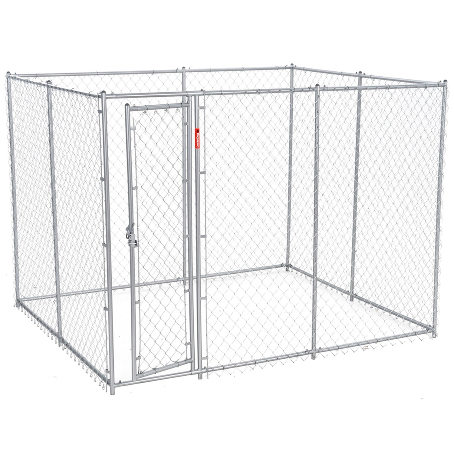 Lucky Dog Adjustable 10' x 5' x 6' Heavy Duty Chain Link Dog Kennel Enclosure - 117259