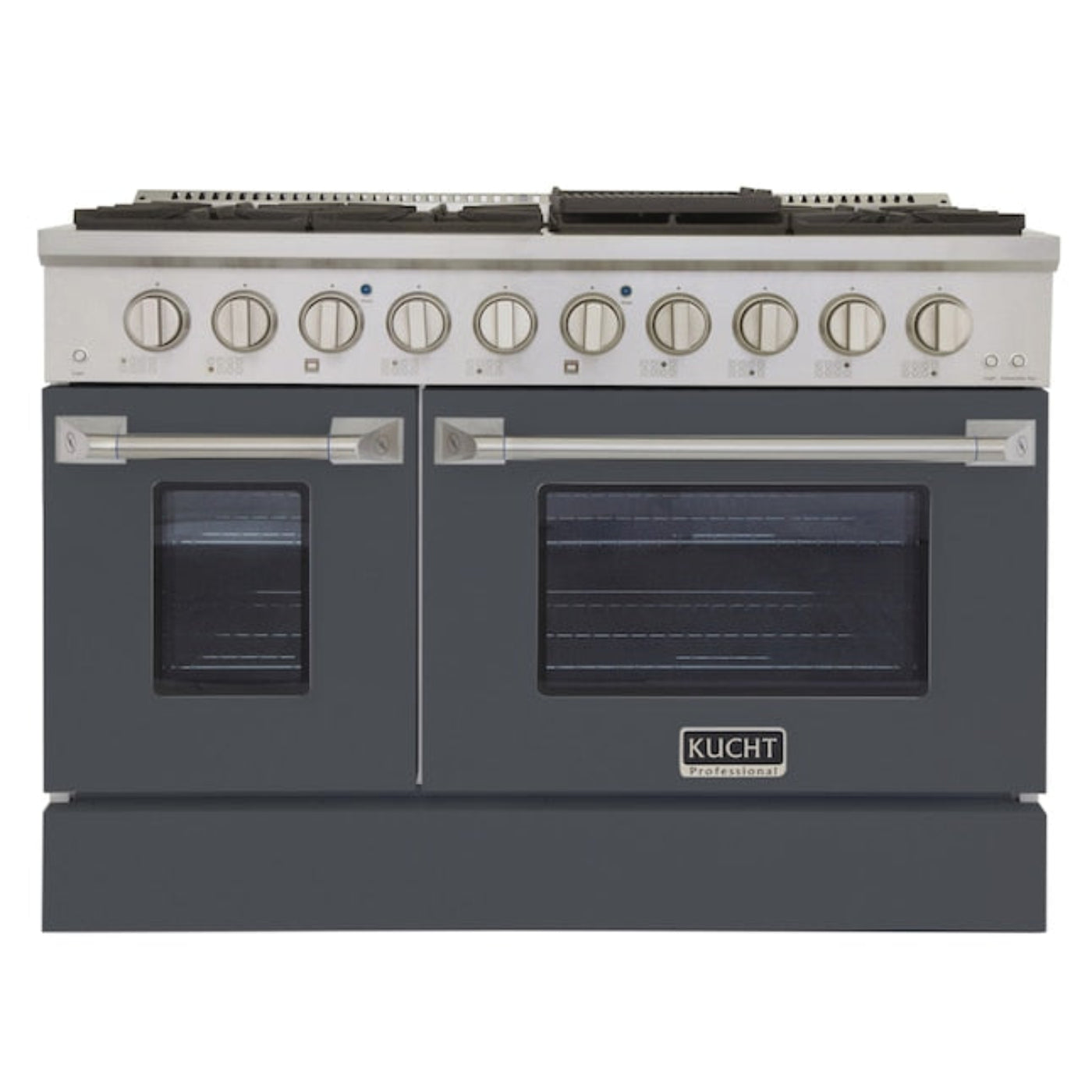 Kucht 48" Pro-Style Natural Gas Dual Fuel Range with 4 Burners in Black - KDF482-K