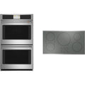 Cafe 2-Piece Package CHP90362TSS 36 Inch Induction Smart Cooktop and CTD70DP2NS1 30 Inch Double Convection Smart Electric Wall Oven