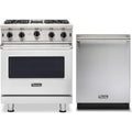 Klein Tools-Piece Package 30 Inch Freestanding Professional Gas Range and 24 Inch Fully Integrated Dishwasher - VGIC53024BSS