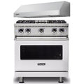 Viking 2-Piece Package 30 Inch Freestanding Professional Gas Range and 30 Inch Pro-Style Wall Mount Range Hood - VGR5304BSS