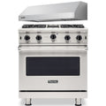 Viking 2-Piece Package 30 Inch Freestanding Professional Gas Range and 30 Inch Pro-Style Wall Mount Range Hood - VGIC53024BSSLP