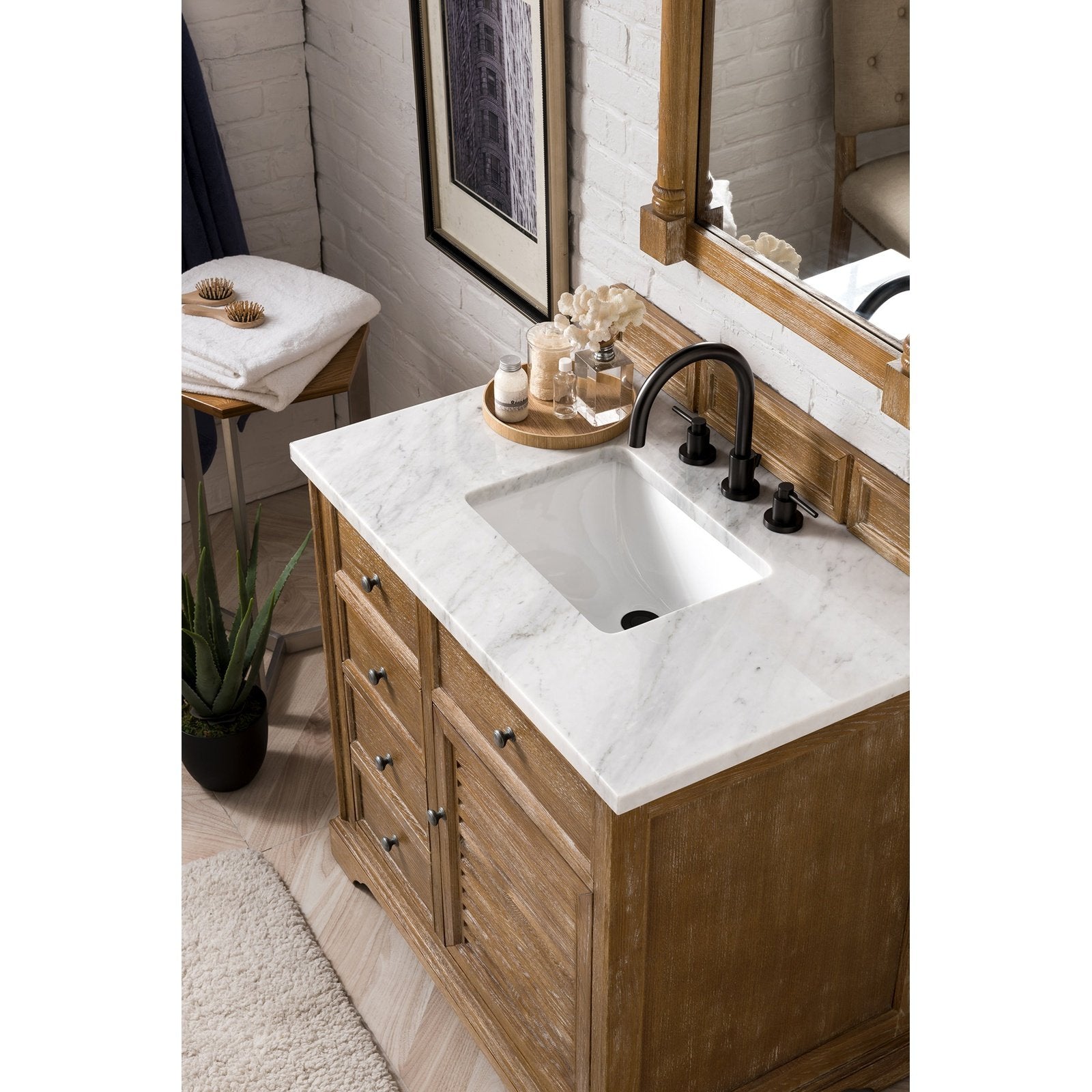 James Martin Vanities Savannah 36" Driftwood Single Vanity - 238-104-5511-3AF