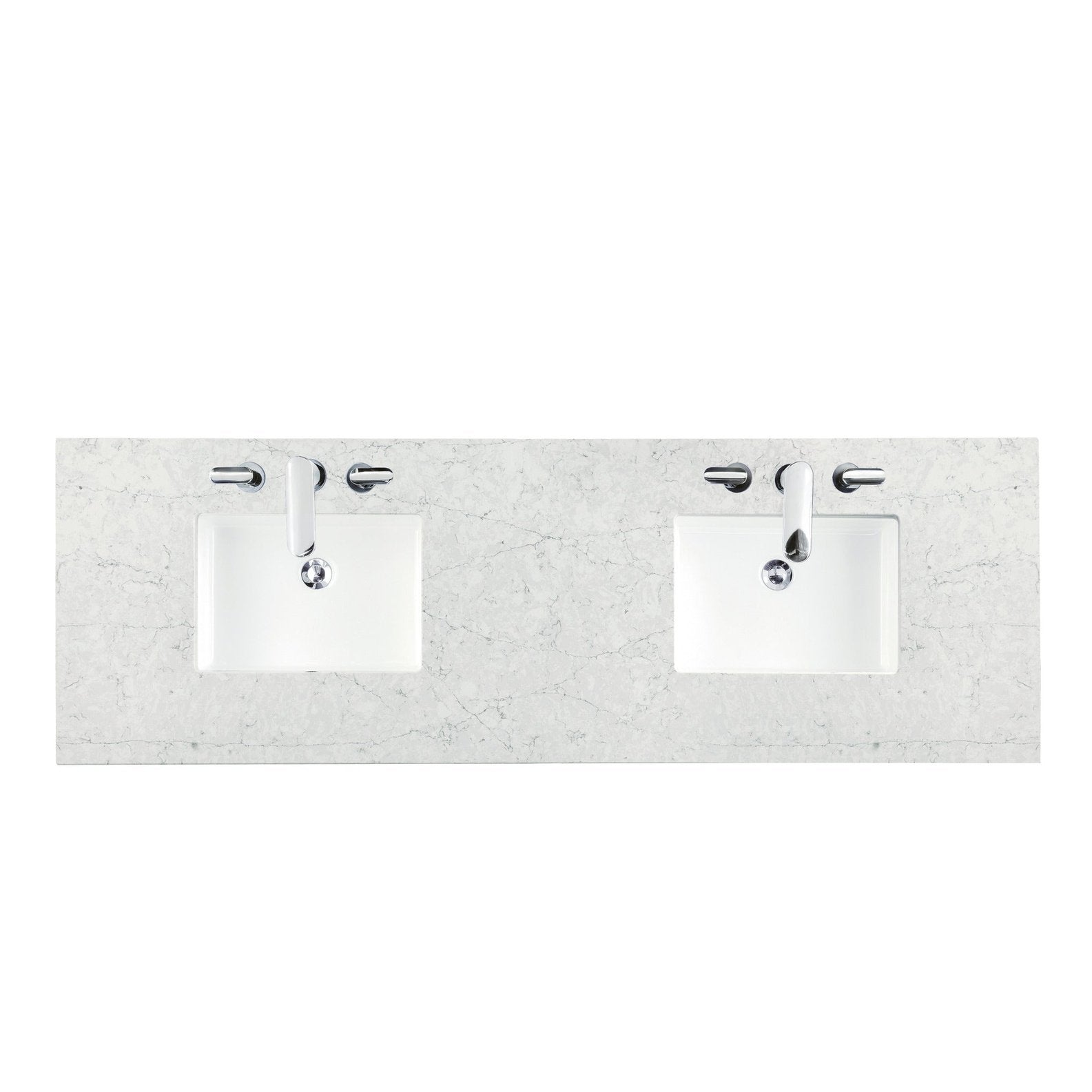 James Martin Vanities Savannah 72" Bright White Double Vanity - 238-104-V72-BW-3AF