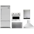 Viking 5-Piece Package 36 Built-In Bottom Mount Refrigerator and 36 Induction Cooktop and 30 Professional 5 Series Single Wall Oven and 24 Integrated Dishwasher and 36 Wall Mount Range Hood - VDWU524SS
