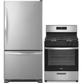 Whirlpool 2-Piece Package 33 Inch Bottom-Freezer Refrigerator and 30 Inch Freestanding Gas Range - WRB322DMBM