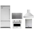 Viking 5-Piece Package 36 Built-In Bottom Mount Refrigerator and 36 Induction Cooktop and VSOE130SS 30 Professional 5 Series Single Wall Oven and 24 Integrated Dishwasher and 36 Wall Mount Range Hood - VCBB5364LSS