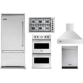 Viking 5-Piece Package 36 Built-In Bottom Mount Refrigerator and 36 Professional 5 36 Wall Mount Range Hood - VCBB5364LSS