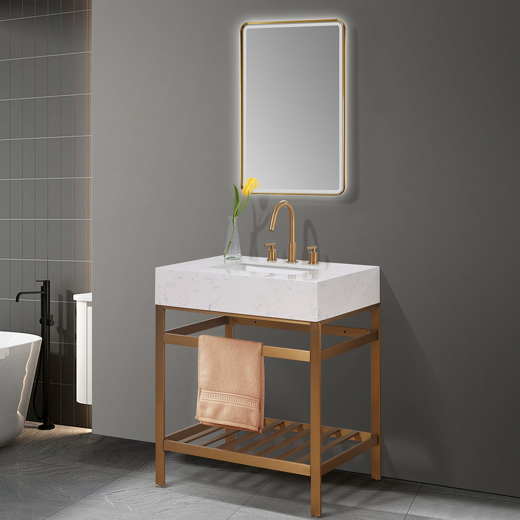 Altair Designs 30" single vanity with top - 68030-AWAP-MB-NM
