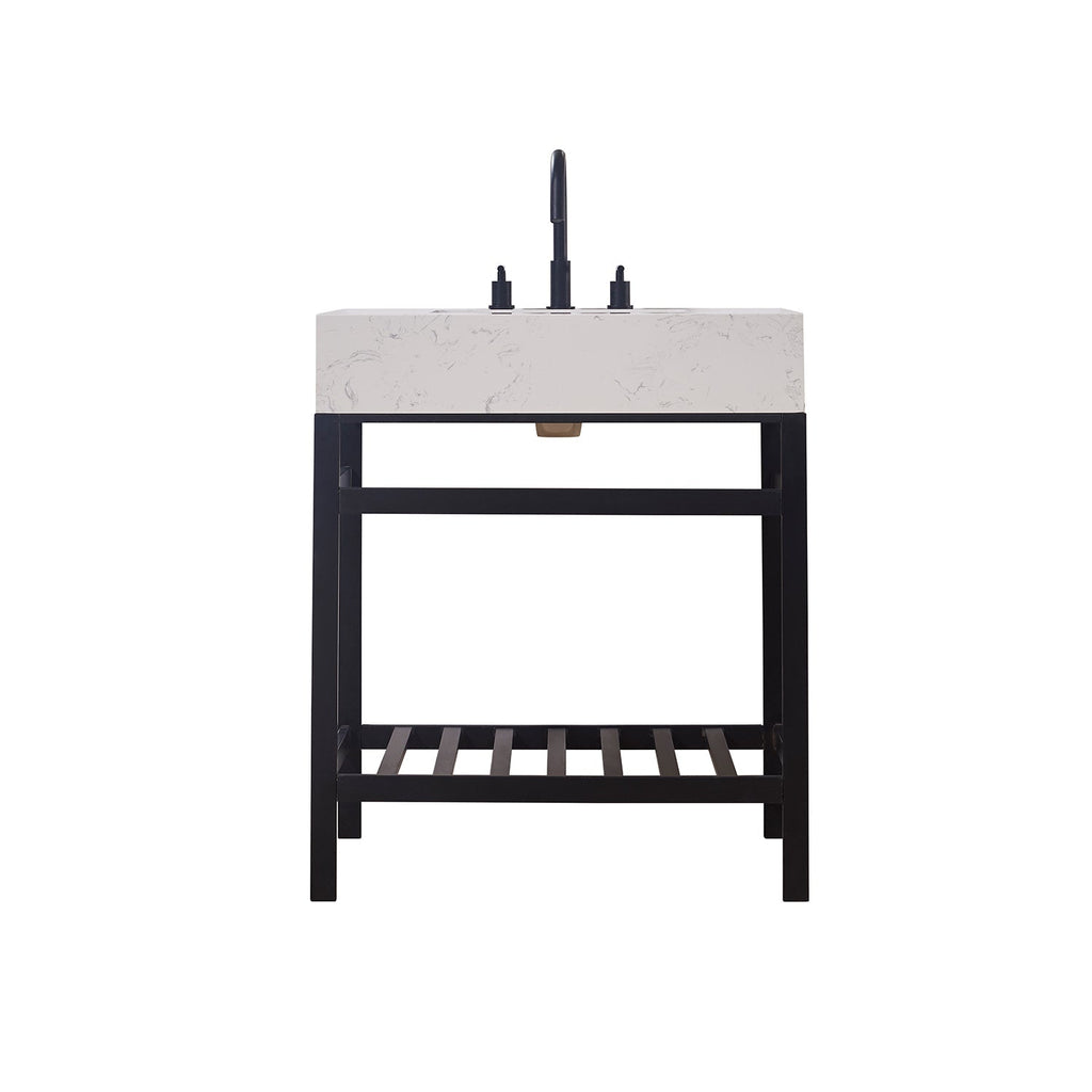 Altair Designs 30" single vanity with top - 68030-AWAP-MB-NM