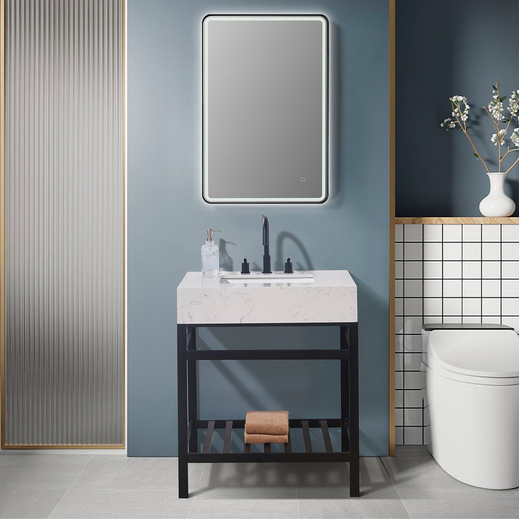 Altair Designs 30" single vanity with top - 68030-AWAP-MB-NM