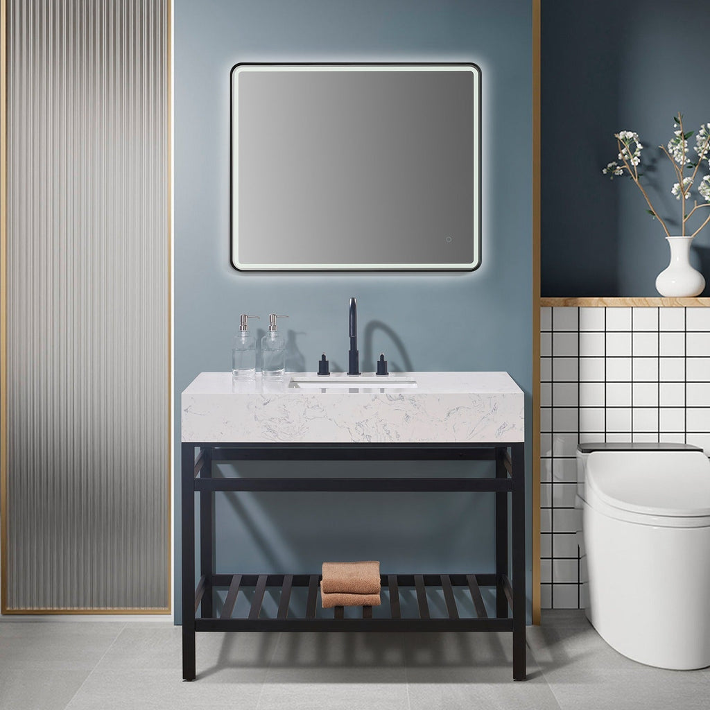Altair Designs Merano 42" single vanity with top - 68042-AWAP-MB-NM Price