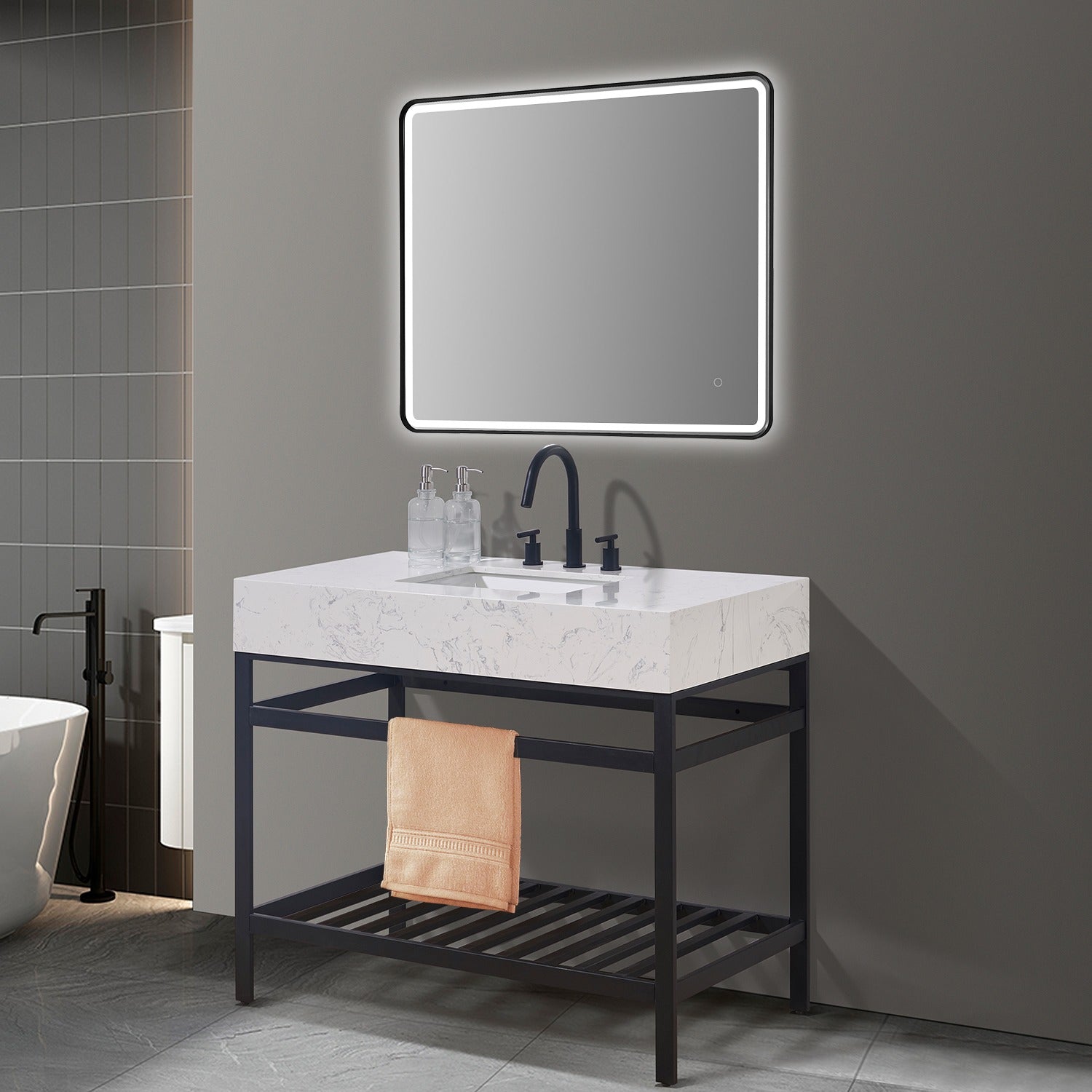 Altair Designs Merano 42" single vanity with top - 68042-AWAP-MB-NM Price