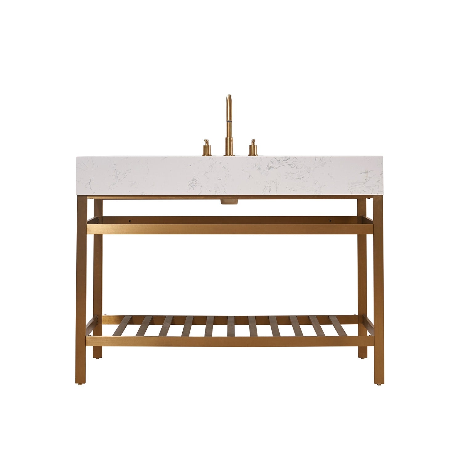 Altair Designs 48" single vanity with top - 68048-AWAP-MB-NM