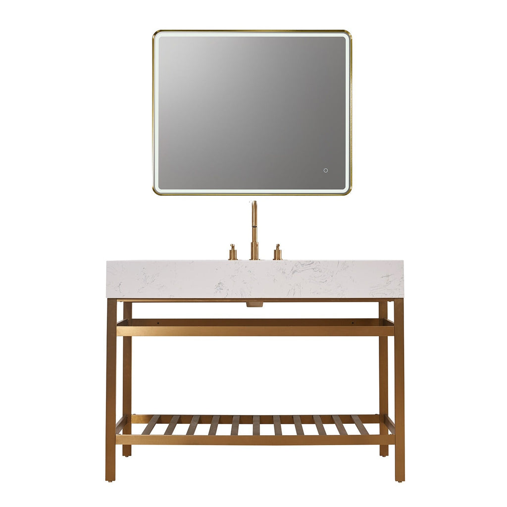 Altair Designs 48" single vanity with top - 68048-AWAP-MB-NM