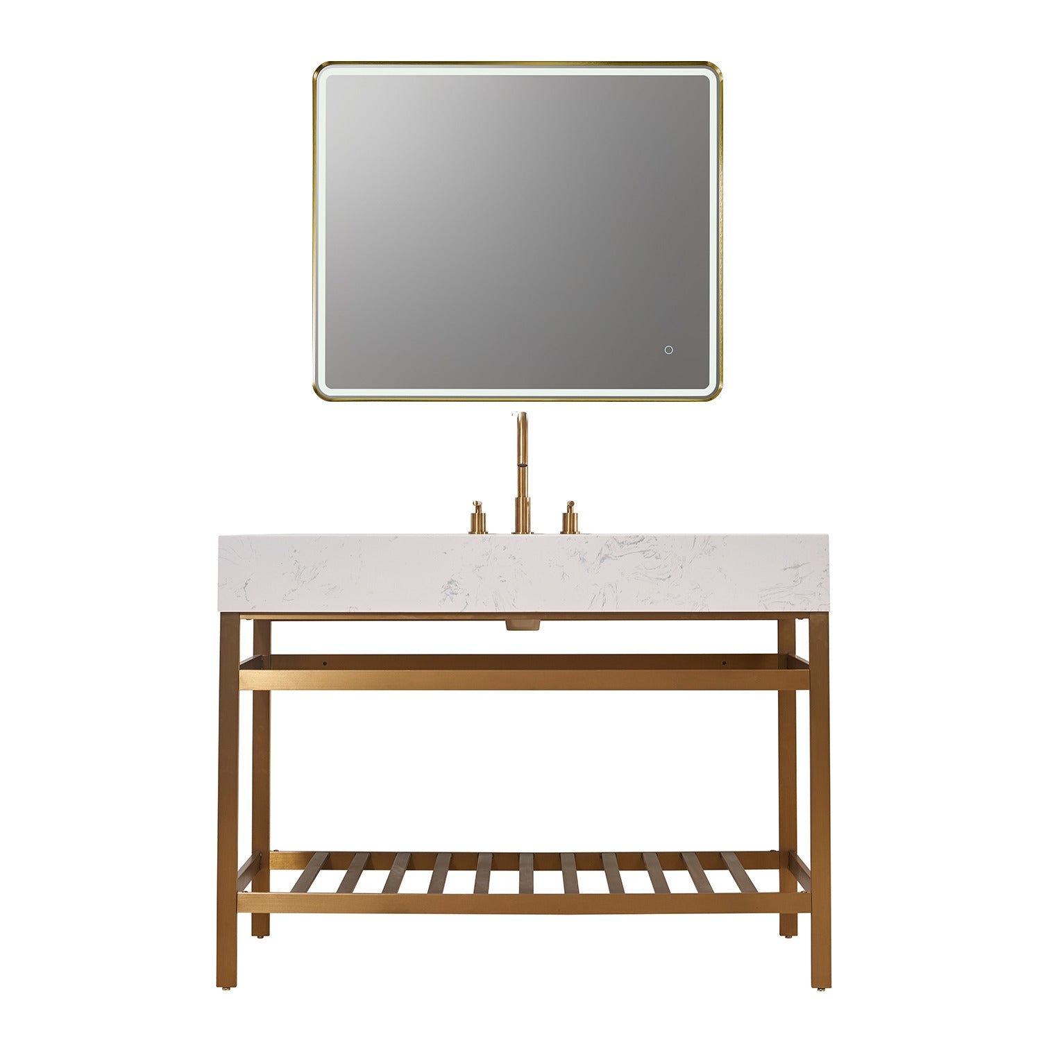 Altair Designs 48" single vanity with top - 68048-AWAP-MB-NM