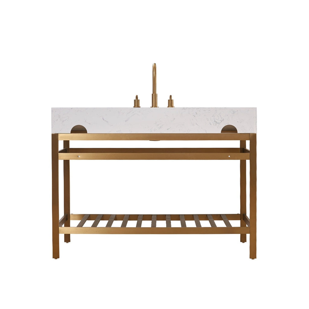 Altair Designs 48" single vanity with top - 68048-AWAP-MB-NM