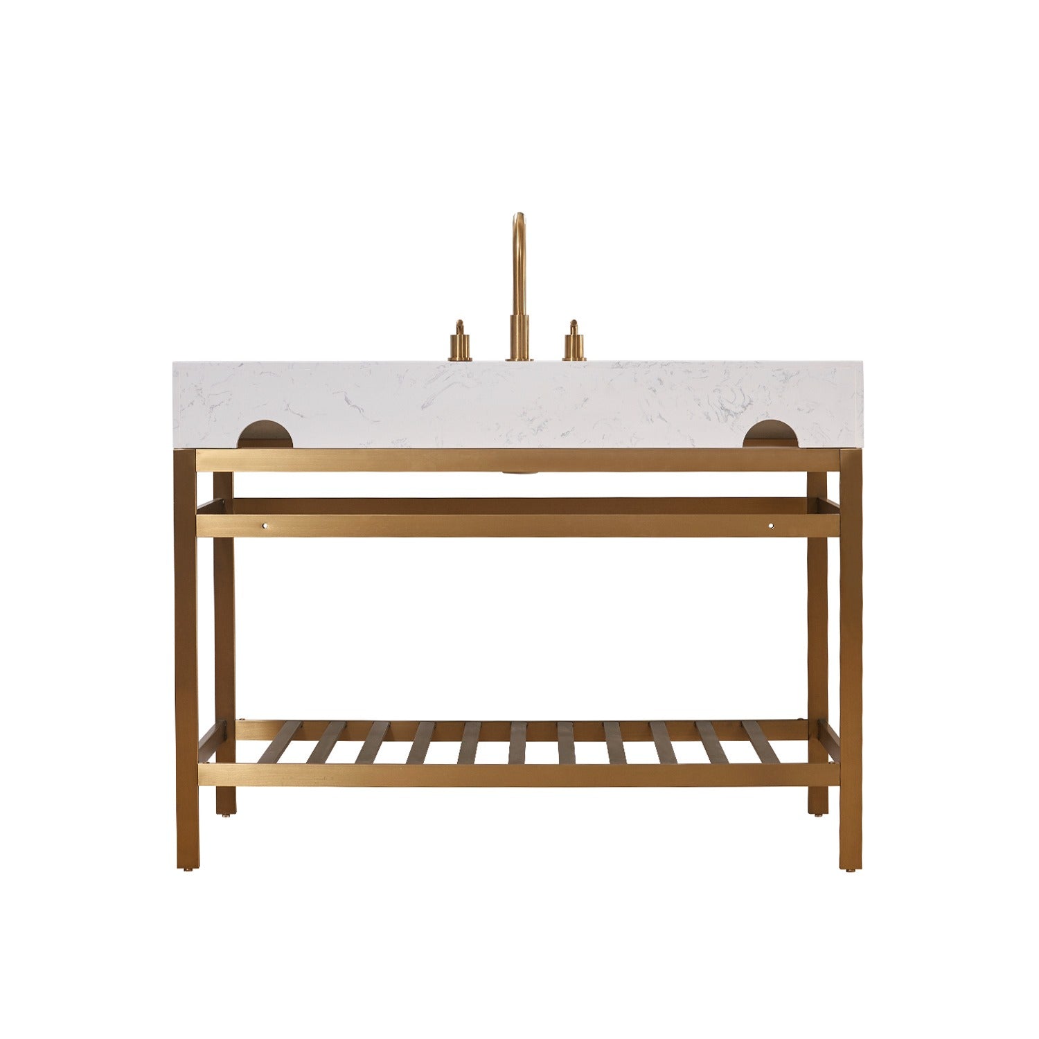 Altair Designs 48" single vanity with top - 68048-AWAP-MB-NM