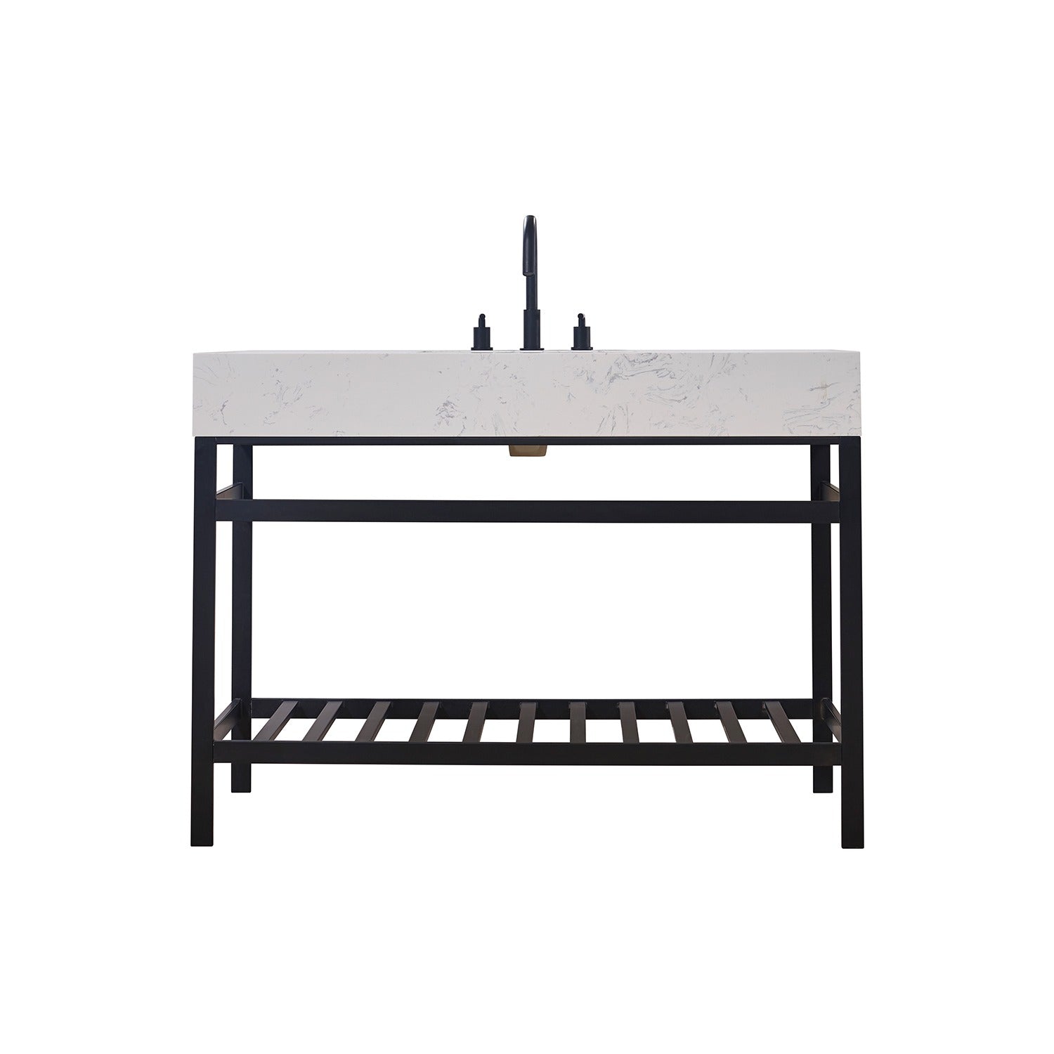 Altair Designs 48" single vanity with top - 68048-AWAP-MB-NM