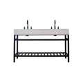 Altair Designs 60" double vanity with top - 68060-AWAP-MB-NM